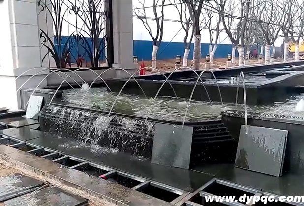 波光跳泉现场调试效果
