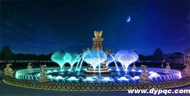 万象世贸中心音乐喷泉三维动画截图