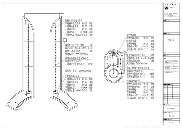 四川隆昌小区水景喷泉CAD平面图