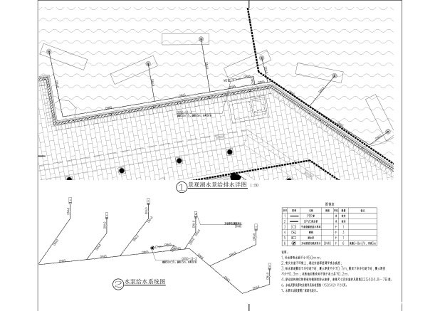 重庆武隆仙山里景观湖互动波光跳泉CAD系统图