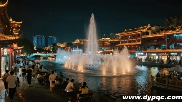 文旅街区河道音乐喷泉吸引人气