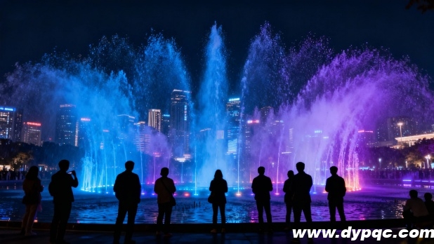 水柱随音乐节奏精准摇摆